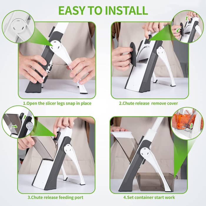 Mandoline Vegetable Cutter Chopper Adjustable Multi-function Drum Cutter Vertical Vegetable Cutter